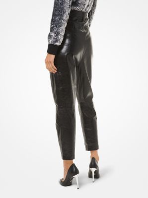 Pleated Leather Pants image number 1