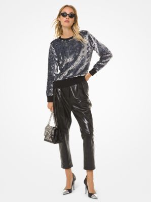 Michael kors leather trousers online