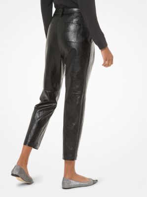 Faux Leather Pleated Pants image number 1