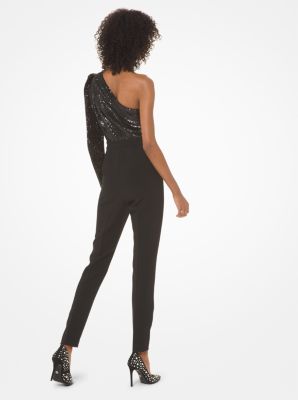 Sequined One-shoulder Jumpsuit 