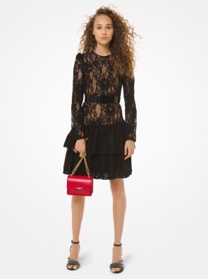 Floral Lace Ruffle Dress