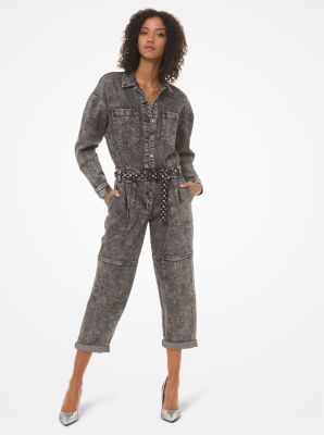 Acid Wash Denim Jumpsuit Michael Kors Canada