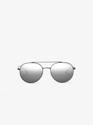 Michael kors silver store aviator sunglasses