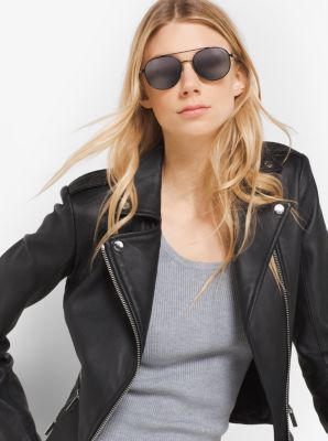 Michael kors lon rounded shop aviator sunglasses