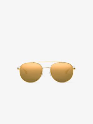 michael kors lon rounded aviator sunglasses