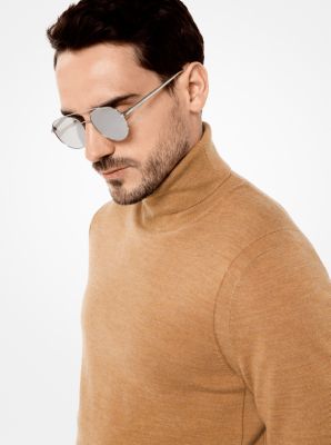 michael kors lon rounded aviator sunglasses
