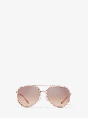 michael kors rhinestone aviator sunglasses