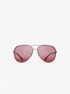 Buy the Michael Kors Chelsea Purple Aviator Sunglasses