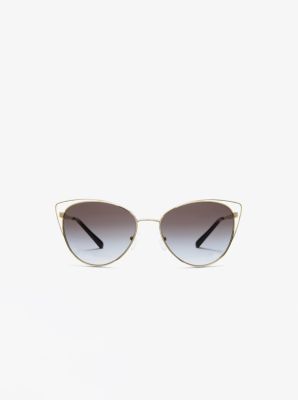 Michael Kors EMPIRE AVIATOR - Gafas de sol - light gold/white/dorado 