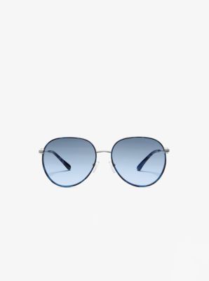 MK Empire Aviator Sunglasses - Silver - Michael Kors