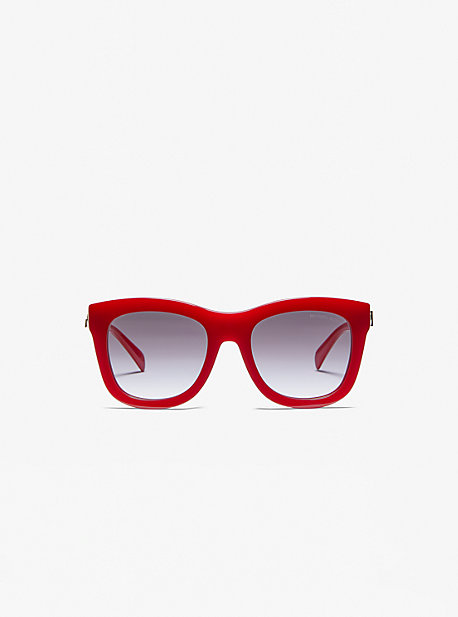 MK Empire 4 Square Sunglasses - Red - Michael Kors