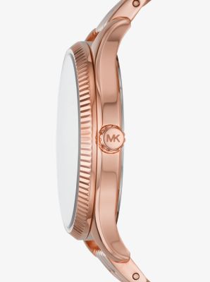 Lexington Rose Gold-Tone Watch and Interlocked Circle Bracelet Set image number 1