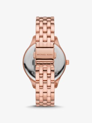 michael kors watch and bracelet set rose gold