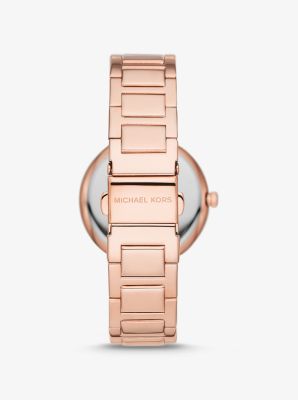 Mini Gabbi Pavé Rose Gold-Tone Watch and Heart Bracelet Set image number 2