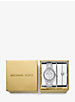 Mini Gabbi Pavé Silver-Tone Watch and Heart Bracelet Set image number 1