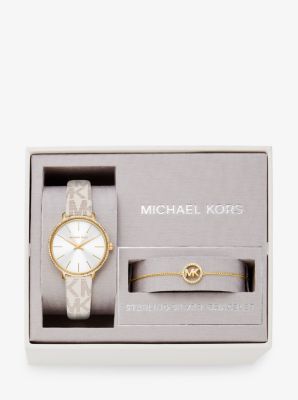 Michael kors gold hot sale silver watch