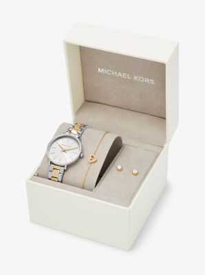 Michael kors watch set with bracelet hot sale