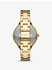 Pavé Gold-Tone Watch and Heart Bracelet Set image number 2