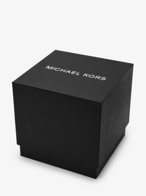 Oversized Slim Runway Silver-Tone Watch And Logo Bracelet Set in SILVER | Michael Kors