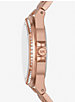 Lennox Pavé Logo Rose Gold-Tone Watch and Bracelet Set image number 1