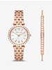 Mini Darci Pave Rose Gold-Tone Watch and Bracelet Gift Set image number 0