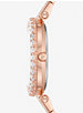 Ensemble-cadeau bracelet et montre Darci miniature de ton or rose à pavé image number 1