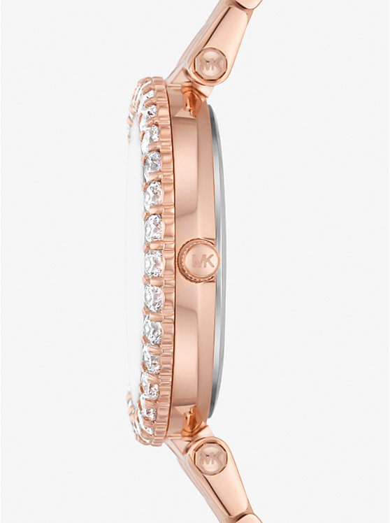 Mini Darci Pave Rose Gold-Tone Watch and Bracelet Gift Set image number 1