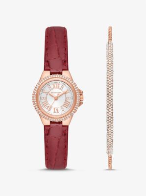 Mini Camille Pavé Rose Gold-tone Watch And Bracelet Gift Set | Michael Kors