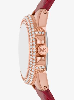 Set bracciale e orologio Camille mini tonalità oro rosa con pavé image number 1