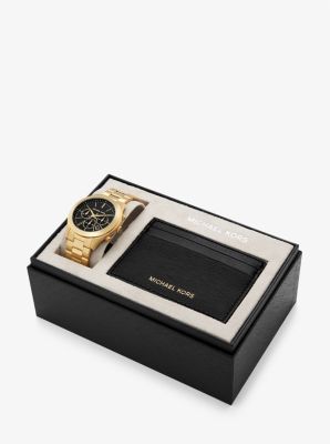 Gift Michael Card Case Kors Runway and Slim Watch Oversized | Set