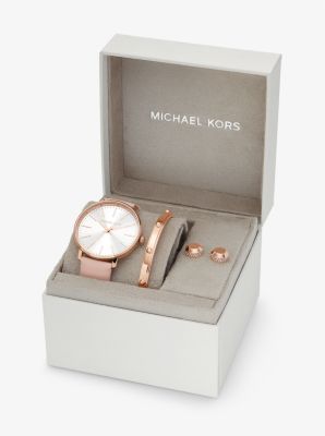 Pyper Rose Gold-Tone Leather Watch