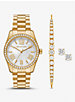 Lexington Pavé Gold-Tone Watch and Jewelry Gift Set image number 0