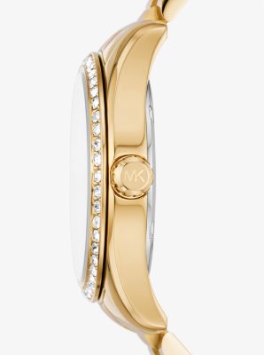 Lexington Pavé Gold-Tone Watch and Jewelry Gift Set