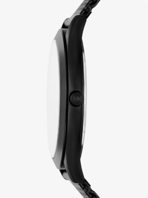 Oversized Slim Runway Black-Tone Watch and Card Case Gift Set | Michael Kors
