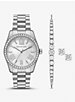 Lexington Pavé Silver-Tone Watch and Bracelet Set image number 0