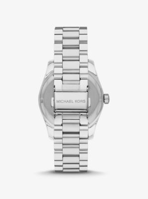 Lexington Pavé Silver-Tone Watch and Bracelet Set