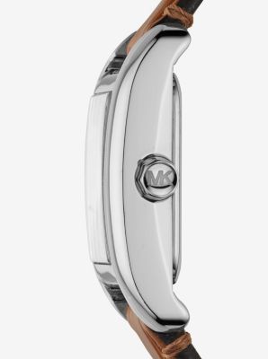 Taylor Silver-Tone and Crocodile Watch