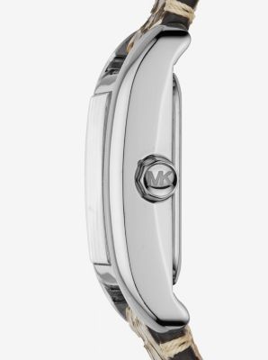 Taylor Silver-Tone and Python Watch