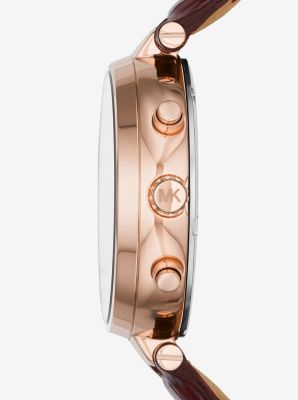 Michael kors sawyer 2024 watch rose gold