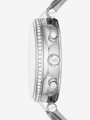 Sawyer Silver-Tone and Leather Watch | Michael Kors