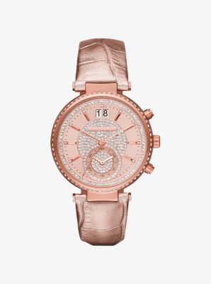 Michael kors sawyer shop watch rose gold