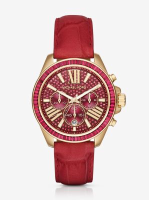 Wren Gold-Tone and Leather Watch