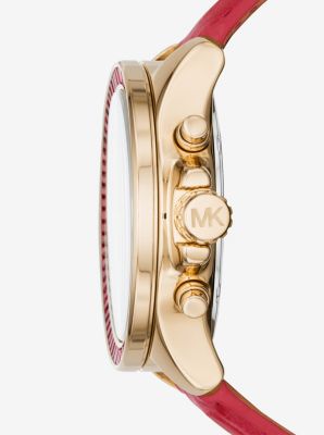 Wren Gold-Tone and Leather Watch