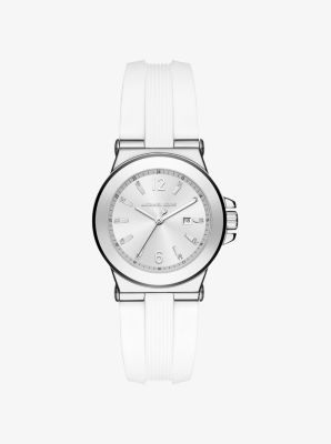 Mini Dylan Silver-Tone and Silicone Watch