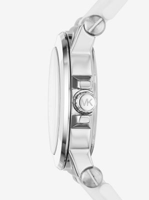 Mini Dylan Silver-Tone and Silicone Watch