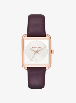 Lake Rose Gold-Tone and Leather Watch 