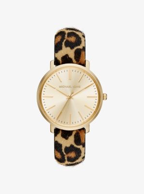 Michael kors watch leopard print hotsell