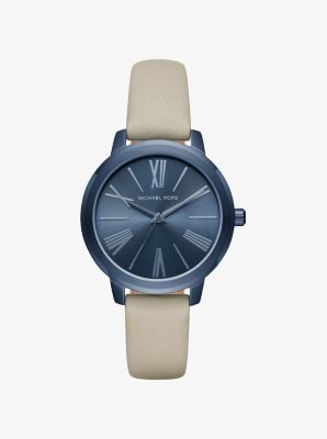 Navy blue shop michael kors watch