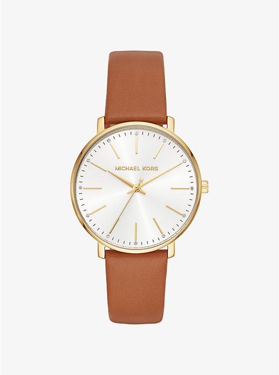 Pyper Gold-Tone Leather Watch image number 0