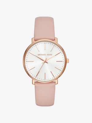 Pyper Rose Gold-Tone Leather Watch 